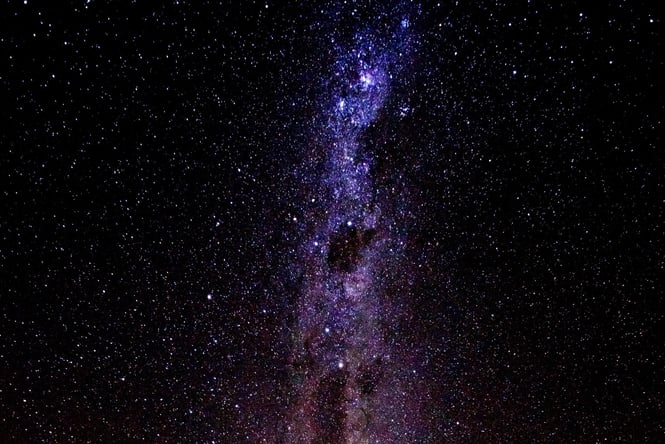 A dark starry night.