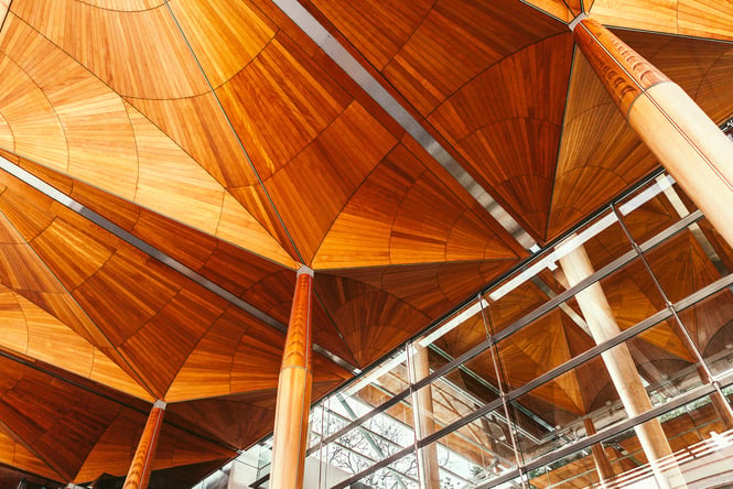 Architecturally designed roof at Auckland Art Gallery