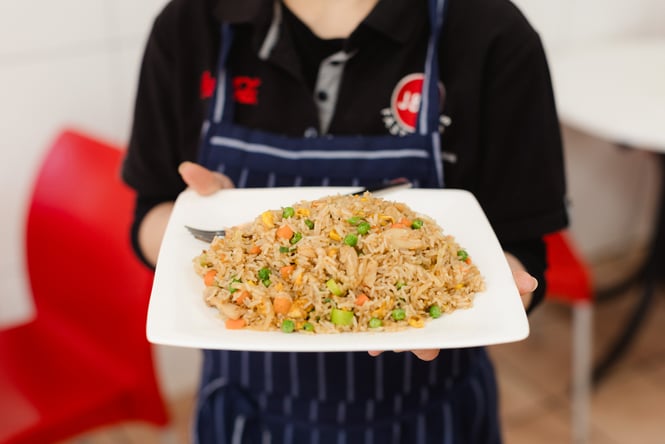 Plate of fried rice at J & Ms.