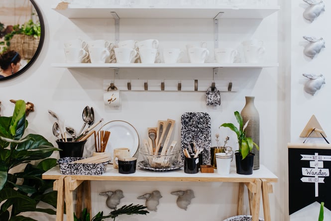 Homewares on display at Abode.