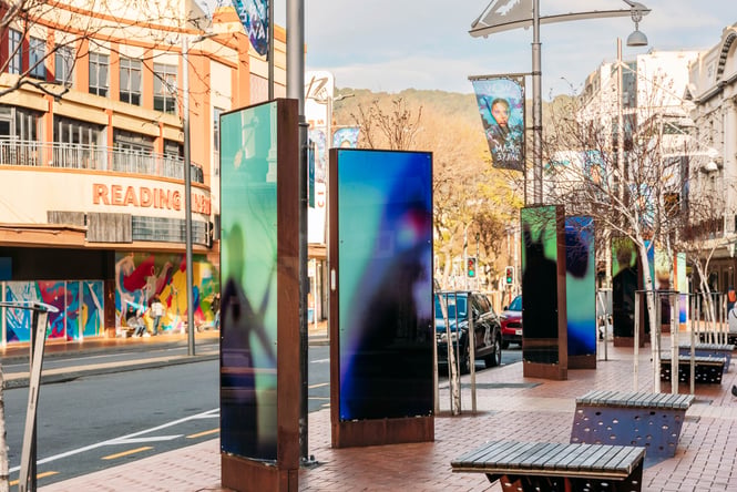 Courtenay Place Light Boxes in Wellington.