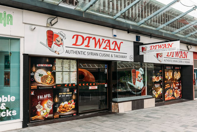 The outside of Diwan restaurant Porirua.