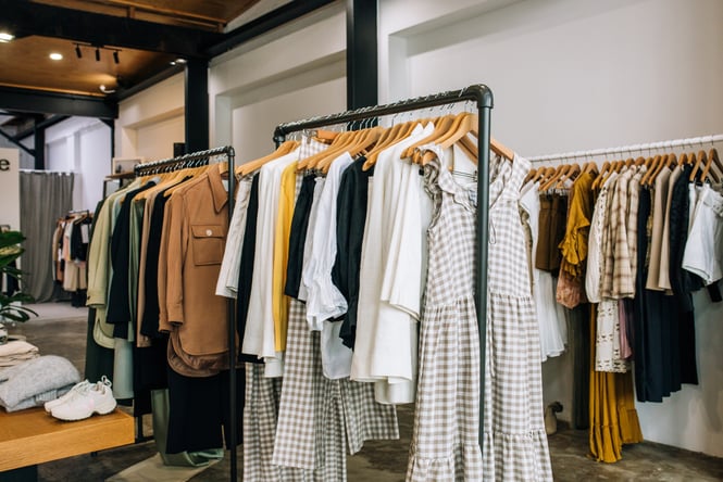 Clothing at True boutique in Hamilton.