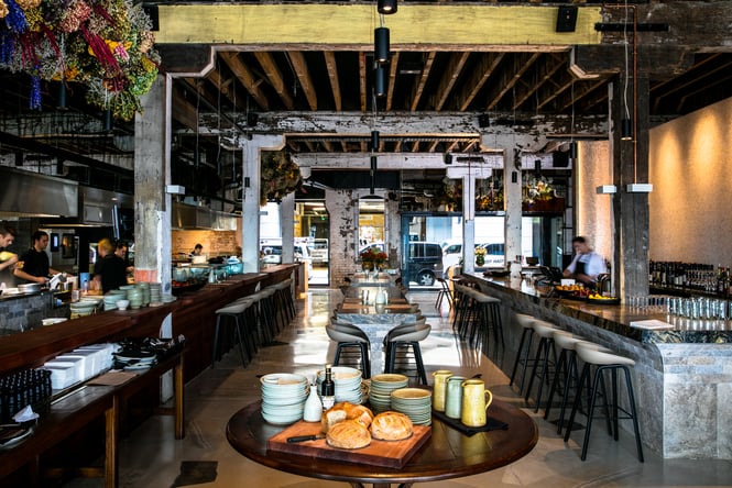 Interior view of table at Anamo