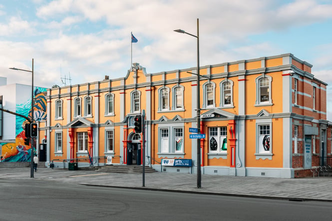 ArtsPost building exterior with street in front.