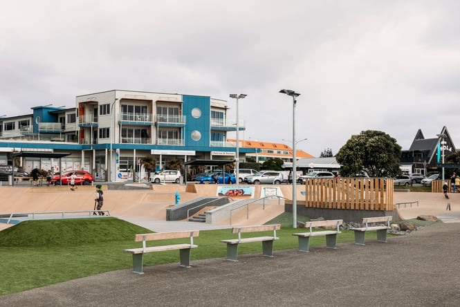 Skate ramp and park.