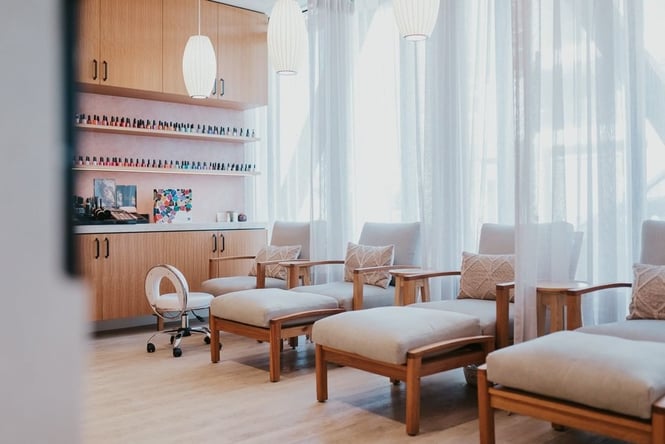 Interior view of Moss Spa in Christchurch.
