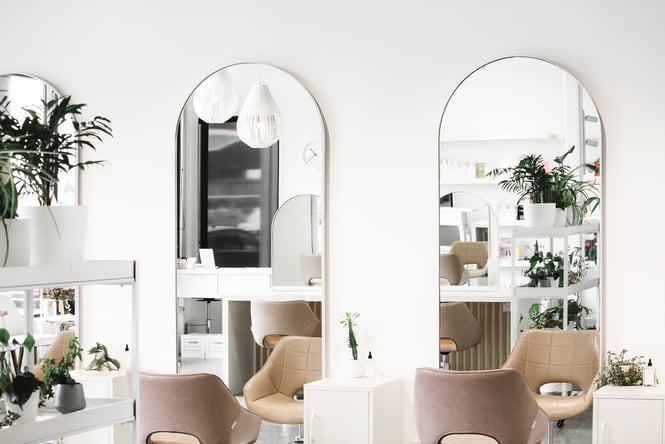 Interior view of Balayage salon in Christchurch.