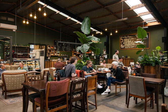 A busy restaurant in Christchurch New Zealand.