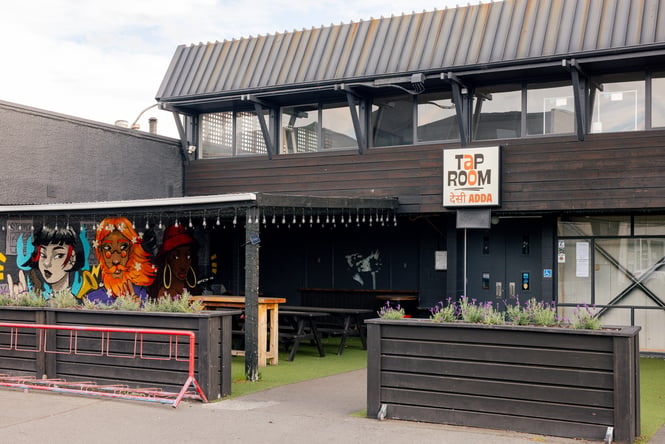 The exterior of Tap Room Christchurch.