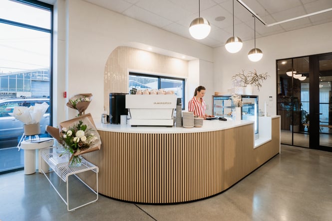 Cafe counter at Addy & Lou.