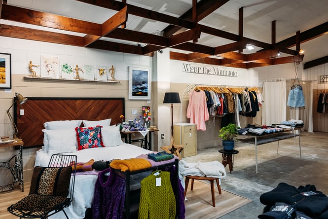 The inside of Lohi Linen in Ranfurly.