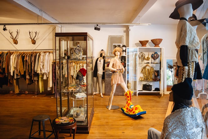 The quirky interior of JetSet Bohemian in Auckland