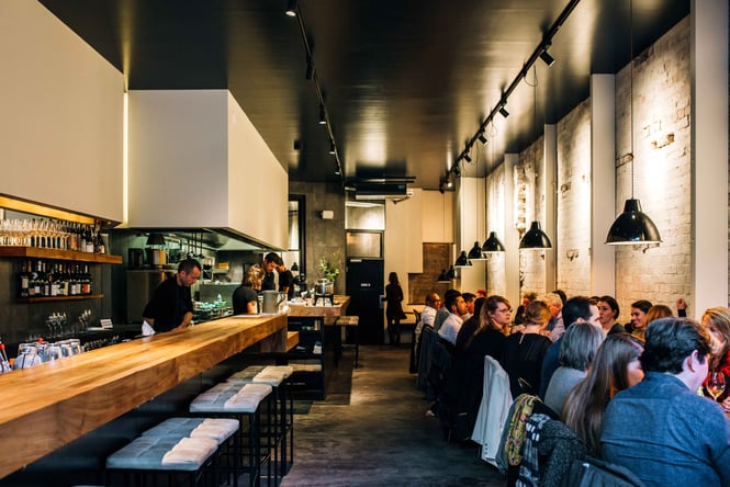 A full restaurants at Highwater Eatery.