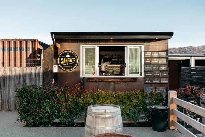 Building exterior of Sanga's Pies.