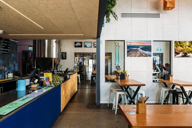 The inside of b.social in Wanaka.