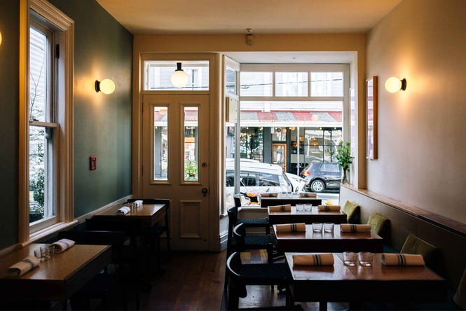 Inside the Rita restaurant.