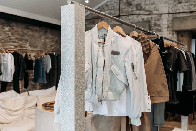 Racks of clothing at Seletti Concept Store.