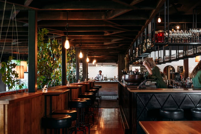 The restaurant and bar area at Sherwood.