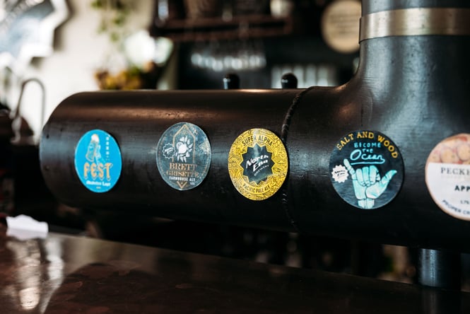 North End Brewery on tap at a pub.
