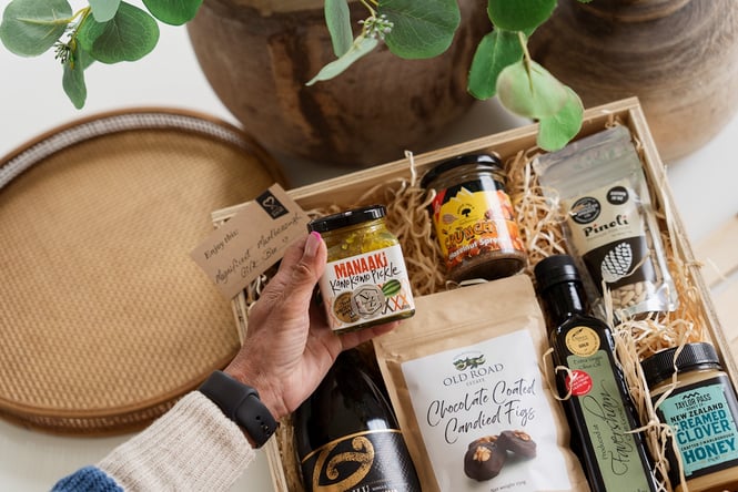 Gift box featuring local products put together by We Love Local.