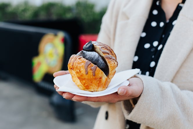 A cream donut from the Urban Bake House in Porirua.