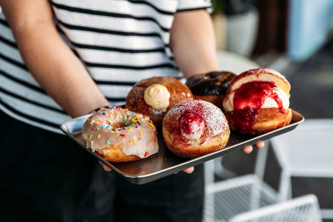 Plate of donuts from Sixes & Sevens.