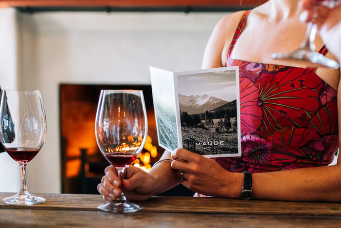 Wine tasting at Maude.