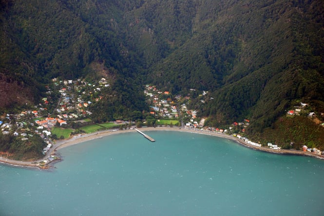 Days Bay Wellington on a cloudy day.