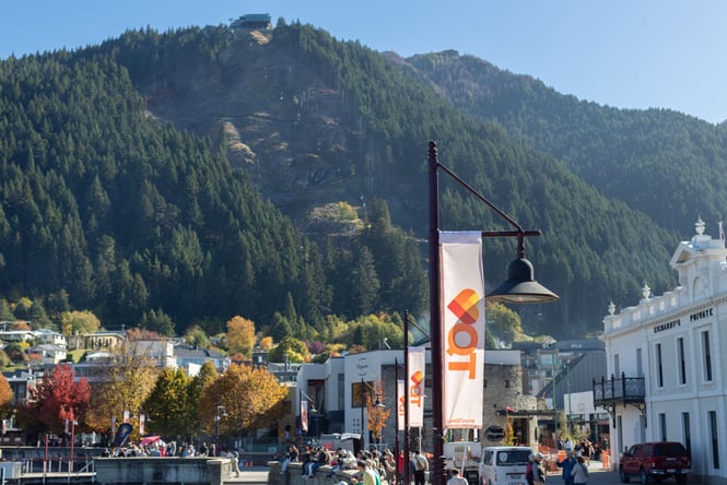 Queenstown on a sunny day.