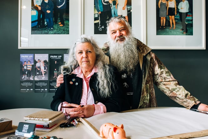 Catherine Russ and Simon Francis from the iconic t-shirt brand Pork Chop Hill.