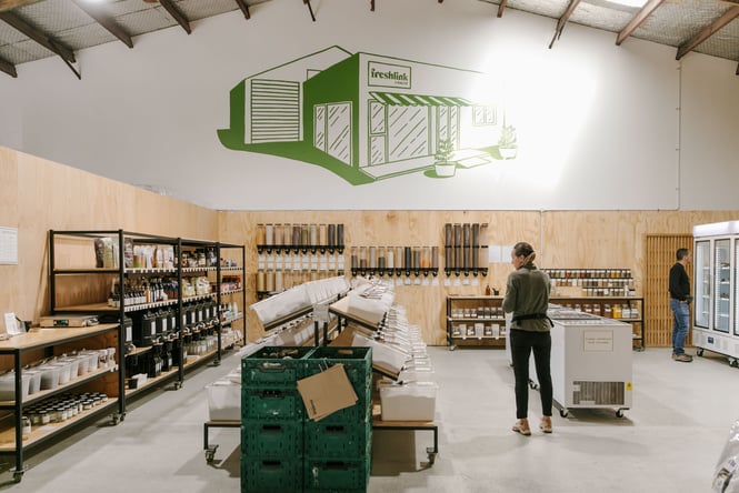 The inside of Freshlink Grocer.