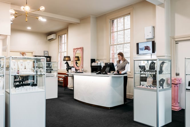 Jewellery showroom.