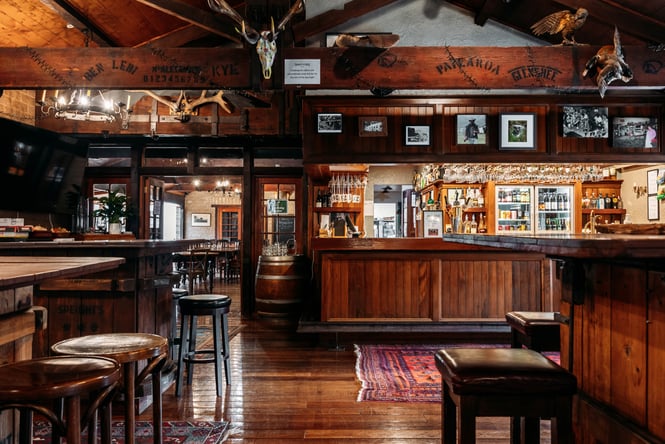 The inside of Danseys Pass Hotel.