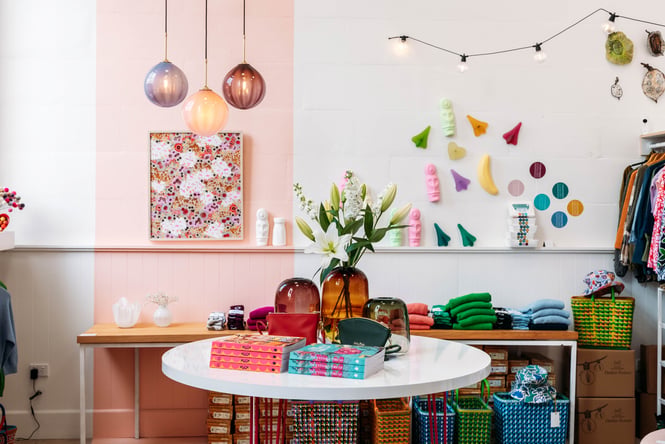 Interior shop view of Inc. Design in Ōamaru.