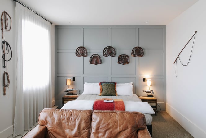 Luxurious hotel room at Poshtel.