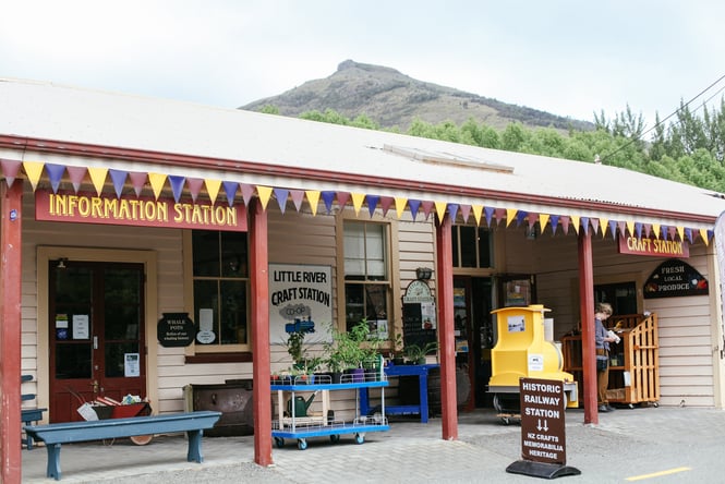 The entrance to the Little Craft Station on a cloudy day.