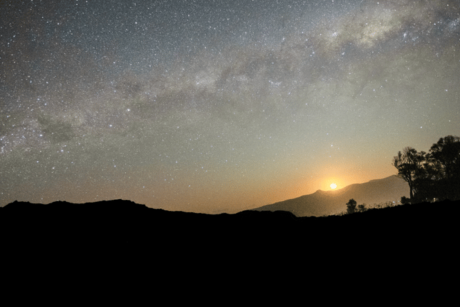 Starry sky on a Akaroa Stargazing tour
