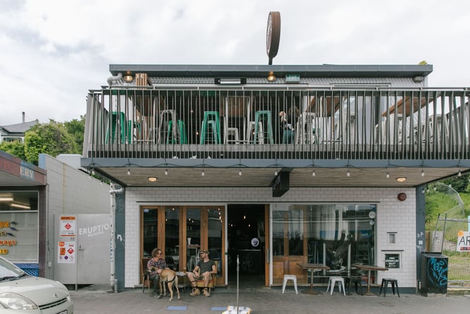 Exterior of Eruption Brewing in Lyttelton Christchurch