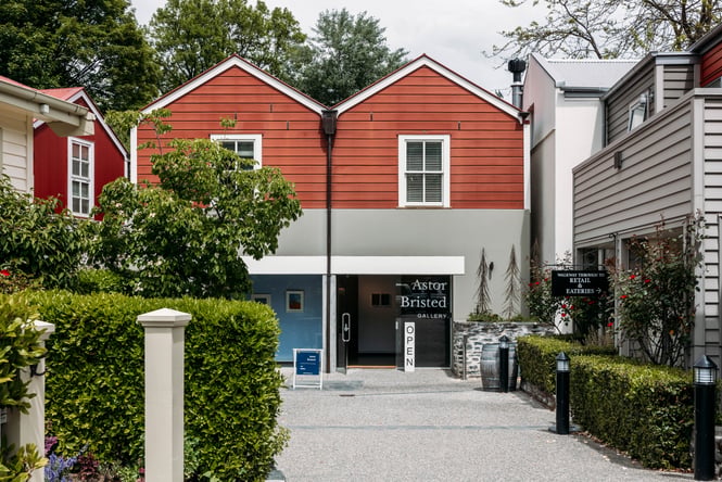 The exterior of a gallery in Queenstown.