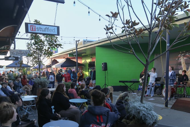 Live music at Carnaby Lane Market in New Brighton.