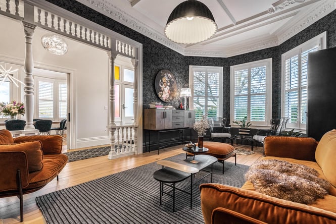 Luxurious and opulent bed and breakfast interior in Freemans Bay, Auckland
