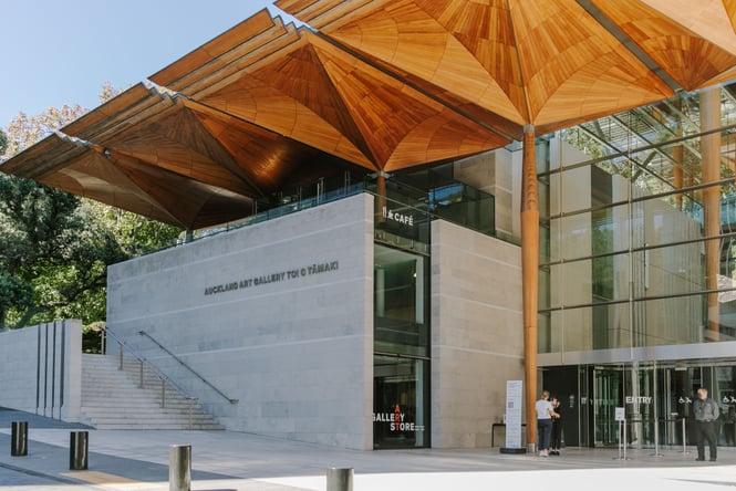 The entrance to Auckland Art Gallery.