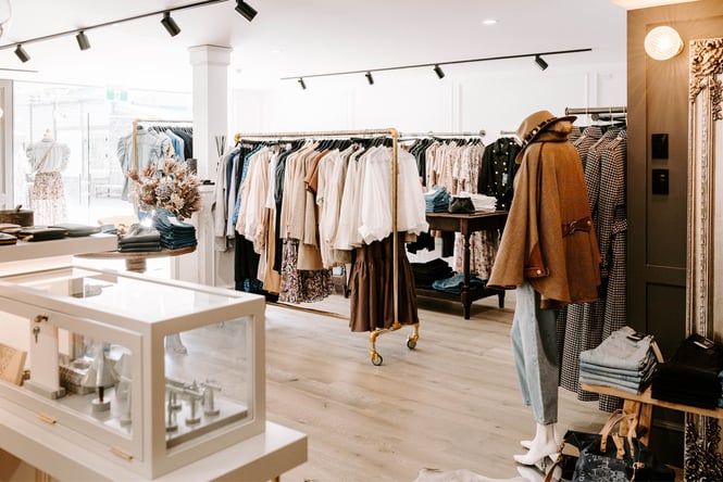 Clothes on display at Angel Divine.