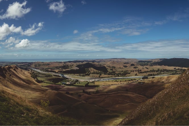 Te Mata peak on a sunny day.