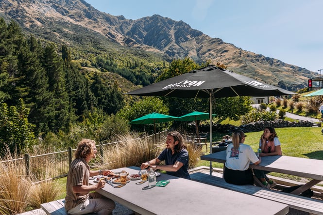 The beautiful exterior of Canyon Brewing Queenstown.