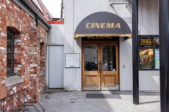 Entrance to Deluxe Cinemas.