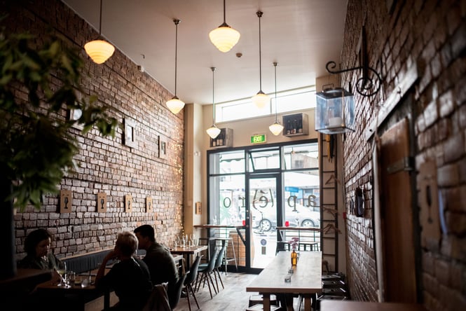 The inside of Apero restaurant.