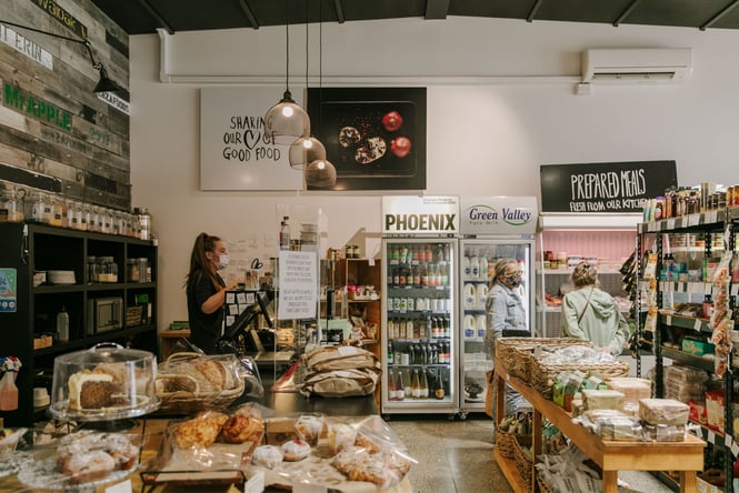 Inside Bellatino's Market.