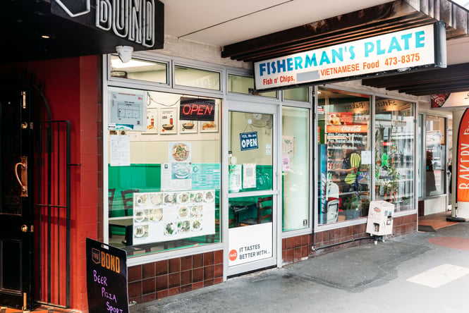 The entrance to Fisherman's Plate in Wellington.